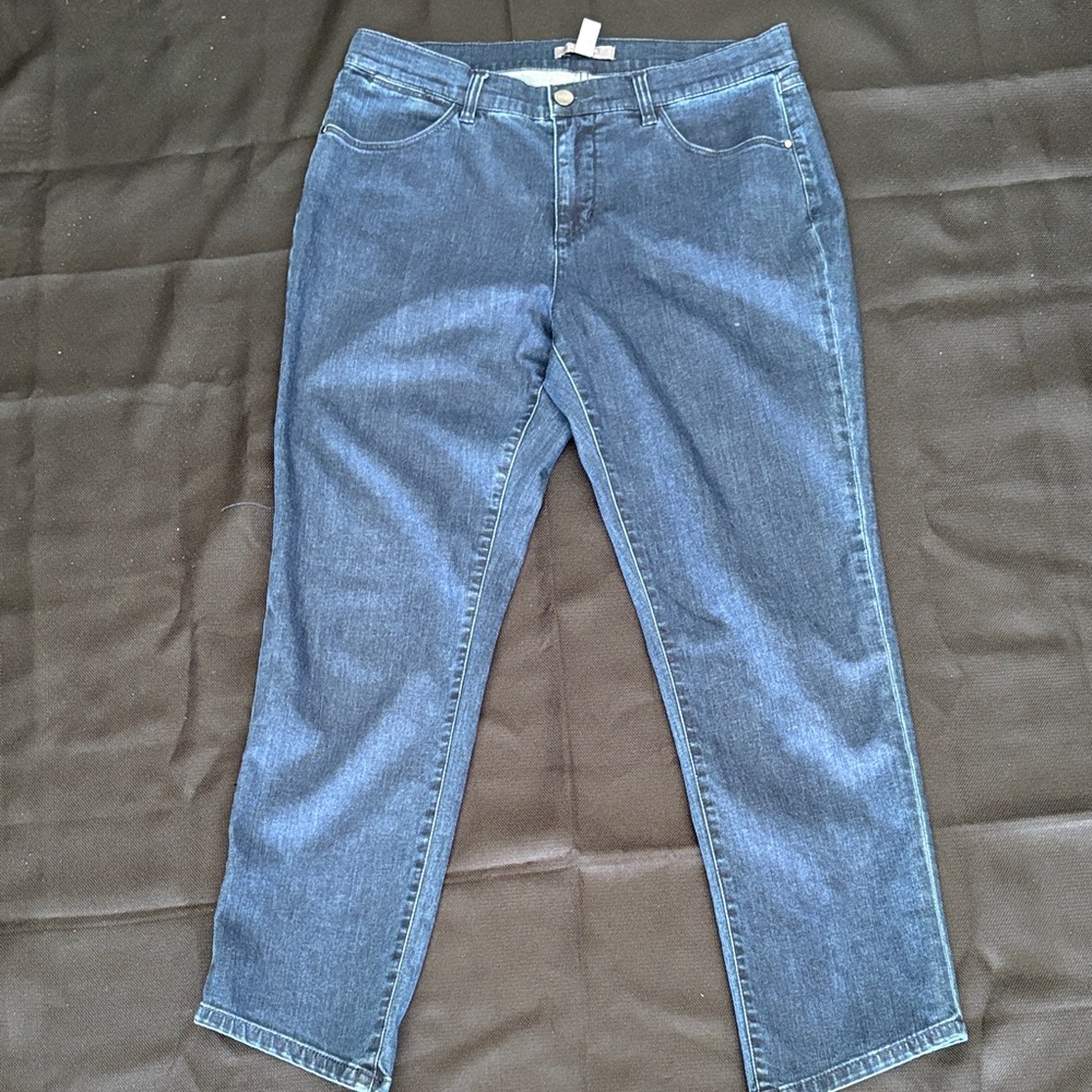Lisa Rinna Collection Classic Straight-Leg Jeans in Dark Indigo